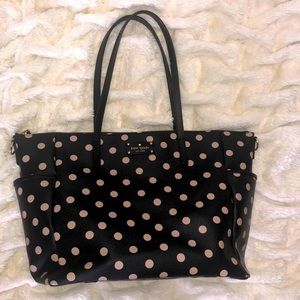 Kate Spade polka dot diaper bag
